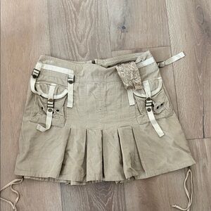 Da-Nang Tan Mini Skirt with Pockets